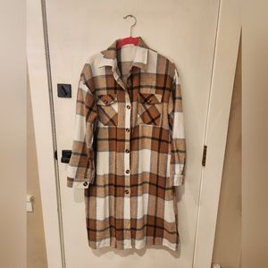 New, never worn Lightweight Plaid Shacket - size XL